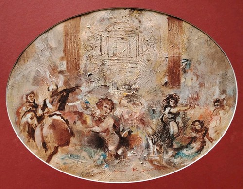 Belle huile sur toile - belle,