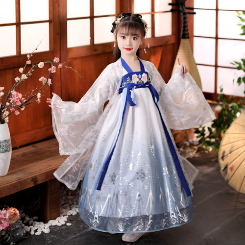 Filles enfants broderie hanfu - filles,