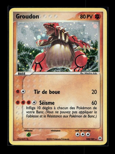 Carte pokémon groudon 102 101 - carte,