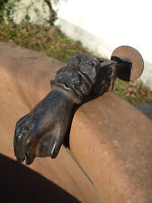 Ancien heurtoir de porte en fonte main baguée marque à l'Ancre