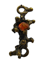 Pendentif vintage en pâte de verre GAVILANE haut couture  jewelry glass necklace