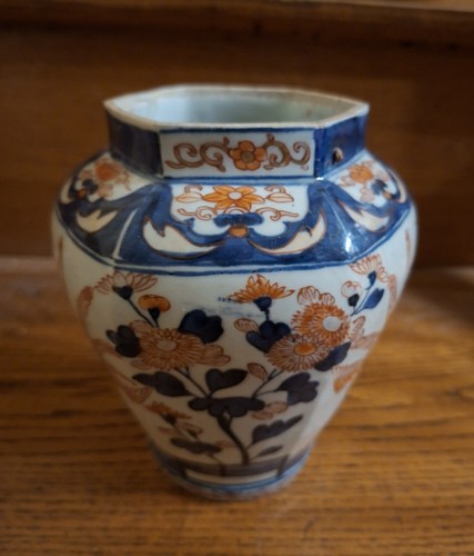 Vase imari hexagonal japon - vase,