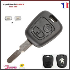 COQUE PLIP CLE POUR PEUGEOT CLE 406/406 BREAK/406 COUPE/607/806 2 BOUTONS