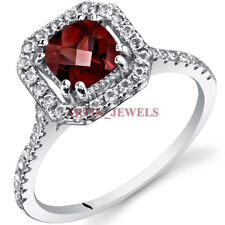 Naturel Gemme Grenat Avec 925 Bague en Argent pour Femmes #3427
