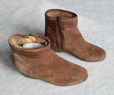 Bottines croûte de cuir veau MARCO fourrées