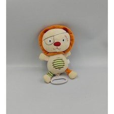 Doudou musical lion beige orange rayé vert OXYBUL - 33387