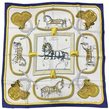 Écharpe HERMES Grand Apparat Carre 90 soie 100 % multicolore authentique G100...