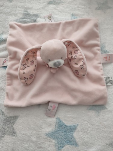 Doudou semi plat carré lapin - doudou,