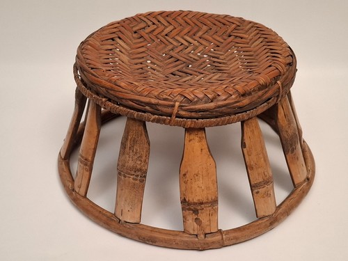 Tabouret laotien bambou et - laotien,