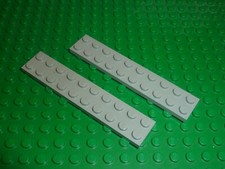 2 x LEGO Plat Oldgray 2x10