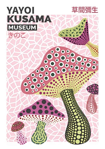Yayoi kusama champignons - yayoi,