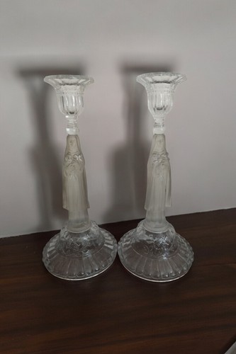 Ancienne paire bougeoirs - ancienne,