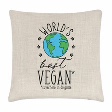 Le Meilleur Housse De Coussin Végétalien Du Monde Blague Drôle Préférée Saine