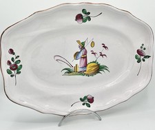 Plat ovale en faïence de