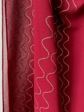 Magnifique FOULARD écharpe Bordeaux & Ligne doré 70 x 172cm Polyester NEUF !