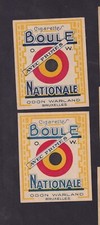2 Ancienne  étiquette   paquet  Allumette Belgique BN160131 Cigarettes Boule