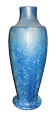 RENOLEAU Alfred Angoulême grand vase balustre en grés bleu cristalisé 1910