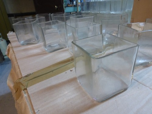 Lot pot verre carré - lot,
