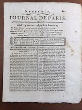 Nuit du 4 Août 1789 Abolition