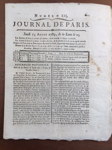 Nuit août 1789 - 4, abolition