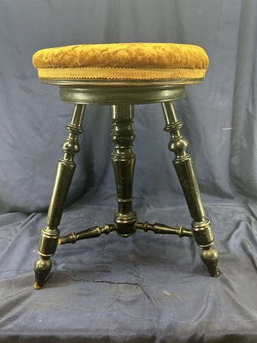 Ancien tabouret piano bois - tabouret,