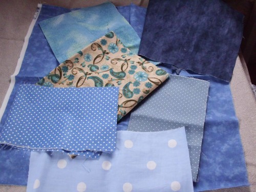 Lot petits coupons tissu - coupons, de