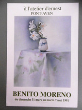 Benito MORENO carton exposition PONT-AVEN galerie Ernest 1991 peintre espagnol