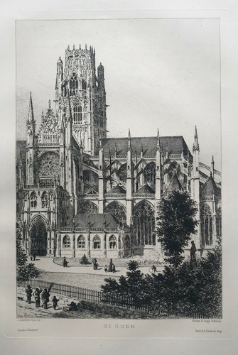 Gravure rouen ouen - gravure, st