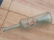 RARE mini bouteille topette bleu ancienne verre soufflé Gresigne bottle