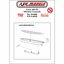Ajm Models - D060 - Bateau À Moteur Usn 40 Pieds 1:700