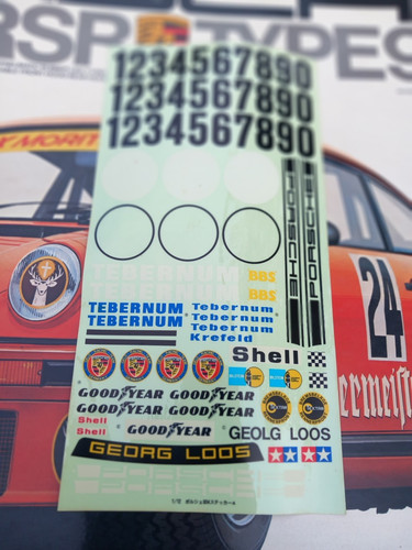 Decals tamiya porsche - tamiya, 1/12