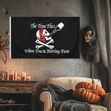 Drapeau pirate, nouveauté en polyester, foulard rouge avec œillets en laiton,