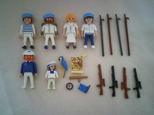 LOT DE PLAYMOBIL * 6 MARINS + ACCESSOIRES *