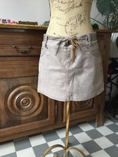 Jupe Taille basse 42  daim beige doublé, Neuve