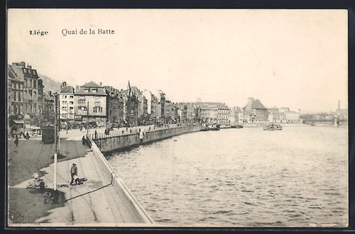 Cpa liége quai - quai, la