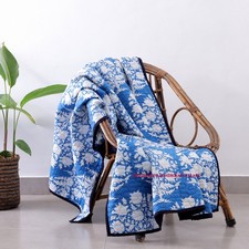 Indien Handmade Bleu Blanc Set