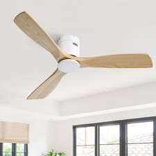 Ventilateur de plafond 132cm 3 lames réversibles sans lumière avec télécommande
