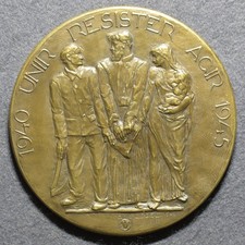 Médaille belge Art Déco La