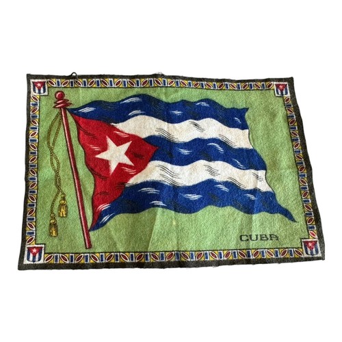 Vintage 1910 tobacco felt - vintage, flag
