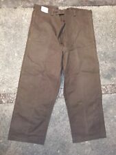 Ancien pantalon en forte toile marron chemins de fer ouvrier paysan maquignon