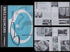 TECHNIQUES ET ARCHITECTURE n°1 1957 SANITAIRE, LAVABOS, PERRIAND, GASCOIN, PONTI