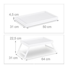 Tablette plateau de lit bambou