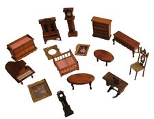 GROS LOT ANCIEN MOBILIER DE POUPEE PETITE ECHELLE SALON PARC HORLOGE SINGER