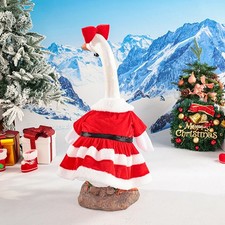 Tenue oie de Noël charmante vitrine extérieure présentoir de Noël extérieur