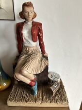 Sculpture Résine Pin Up Année 60