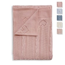 Couverture Bébé Effet Laine Berceau Poussette Nazareno Gabrielli Cœurs 5791