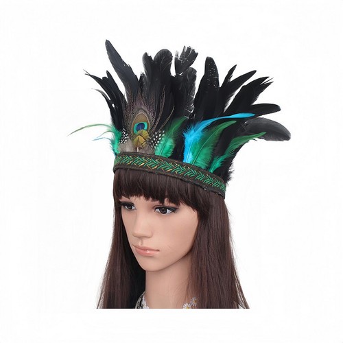 Coiffe plumes chapeau - coiffe, de