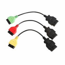 Pour 3PCS Écu Scanner Adaptateur Connecteur Fiatecuscan ODB2 Eobd 16 Câble Fiat