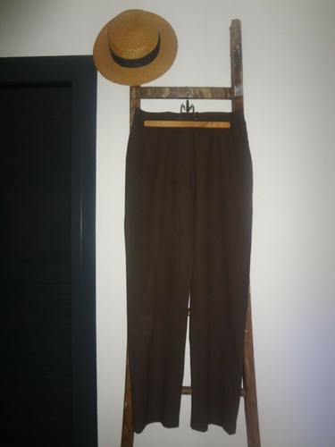 Pantalon marron droit jeans - 44,