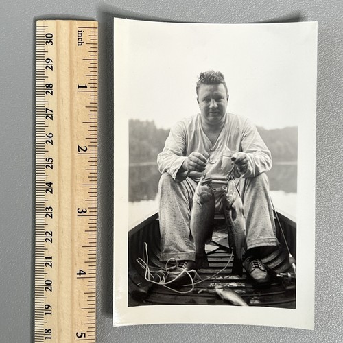 Vintage 1950s fisherman wooden - vintage,